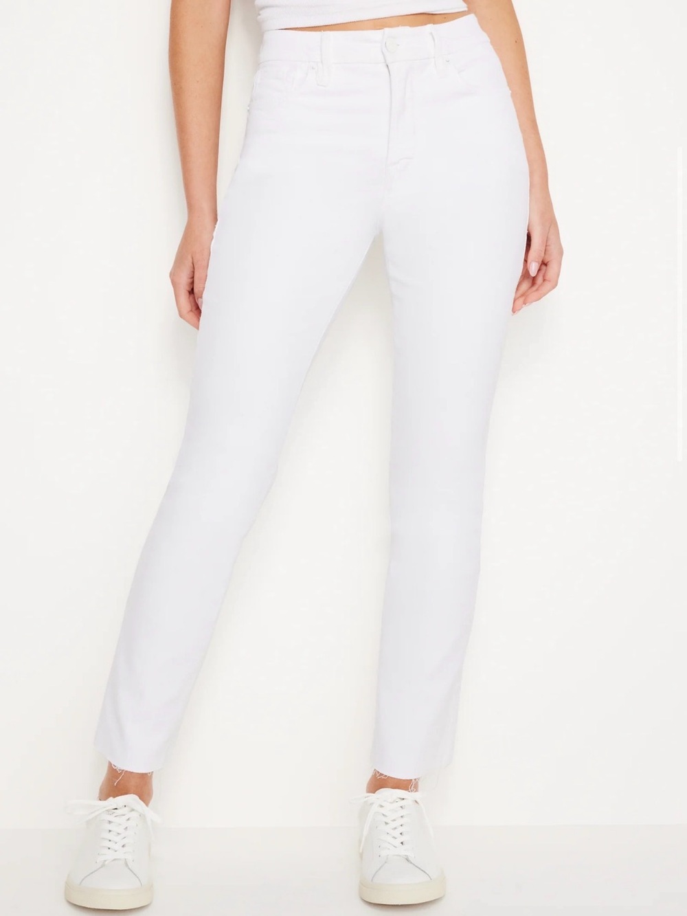 NWT Good American Good Legs Straight White Leg Jeans